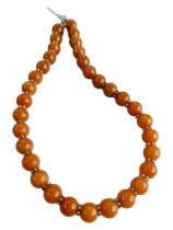 BUTTERSCOTCH BEAD NECKLACE