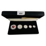 CANADA 2020 SILVER MAPLE LEAF FRACTIONAL 5 COIN SET IN BOX WITH CERTIFICATES