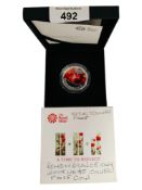 THE REMEMBRANCE DAY 2018 UK £5 SILVER PROOF COIN IN BOX WITH CERTIFICATE