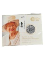 THE 90TH BIRTHDAY OF HER MAJESTY THE QUEEN 2016 UK £20 FINE SILVER COIN