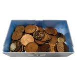 BOX OF OLD COPPER PENNIES