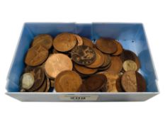 BOX OF OLD COPPER PENNIES