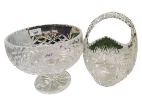 CAVAN CRYSTAL COMPORT & CAVAN CRYSTAL BASKET