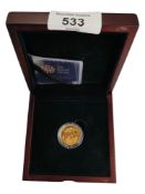 GEORGE V GOLD SOVEREIGN IN BOX
