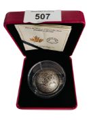 2018 $25 FINE SILVER HELMET SHAPED COIN - LEST WE FORGET - IN BOX WITH CERTIFICATES