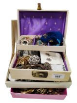 3 GOOD BOXES OF COSTUME JEWELLERY TO INCLUDE SILVER