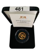 2020 75TH ANNIVERSARY OF VE DAY £1 GOLD PROOF COIN IN BOX WITH CERTIFICATE 22 CARAT GOLD 8 GRAMS