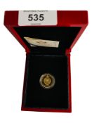 EAST INDIA COMPANY 2020 MILITARY GUINEA GOLD PROOF COIN - 22 CARAT GOLD, 8.4 GRAMS WITH CERTIFICATES