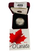2013 $10 FINE SILVER COIN CANADIAN HISTORY SEASON IN BOX WITH CERTIFICATE