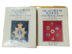 BOOK - THE BILL PARKER COLLECTION - HEAD-DRESS BADGES OF THE BRITISH ARMY, 2 VOLUMES, 2ND REVISED