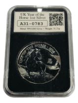 UK YEAR OF THE HORSE 1 OZ SILVER COIN