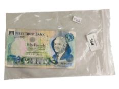 FIRST TRUST BANK £50 NOTE