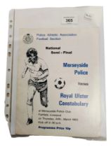 RARE R.U.C V MERSEYSIDE POLICE PROGRAMME