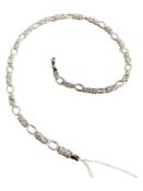 SILVER FANCY LINK NECKLACE 49 GRAMS