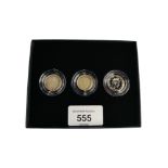 THE WINDSOR SILVER SIXPENCE SET BOXED WITH CERTIFICATES - 3 COINS