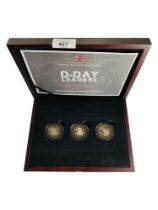 1944-2019 THE NORMANDY LANDINGS 75TH ANNIVERSARY D-DAY LEADERS. SILVER PROOF £2 COIN SET WITH
