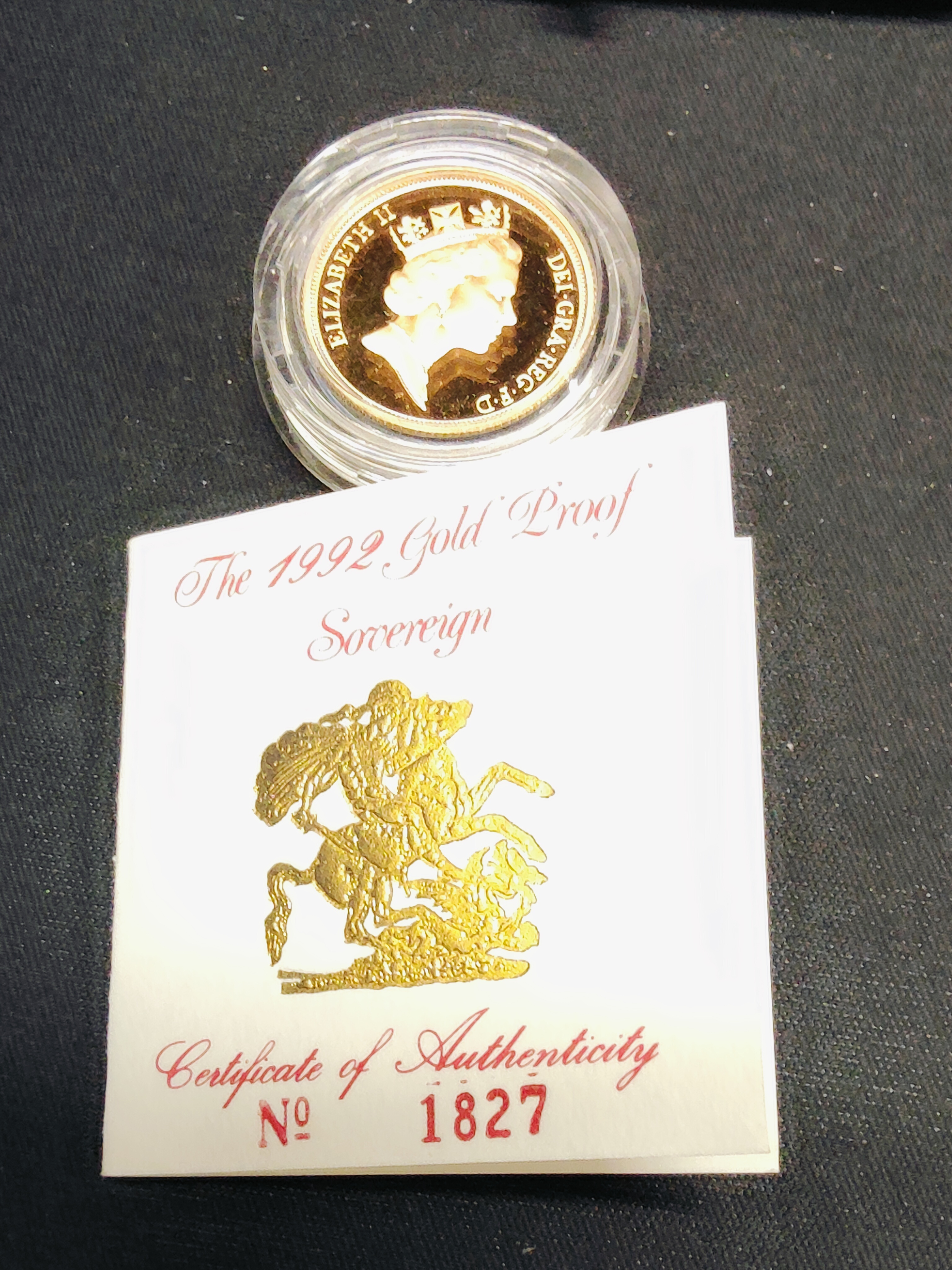 THE 1992 GOLD PROOF SOVEREIGN - Image 2 of 2