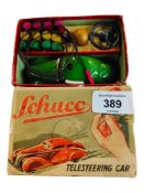 GERMAN TIN PLATE SCHUCO YELESTEERING CAR IN ORIGINAL BOX