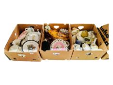 3 BOX LOTS OF VARIOUS CHINA