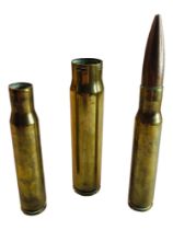 3 BRASS SHELL ROUNDS