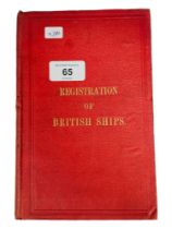 BOOK: REGISTRATION OF BRITISH SHIPS WITH HARLAND & WOLFFSTAMP ON THE INSIDE PAGE. ACCOMPANIED BY A