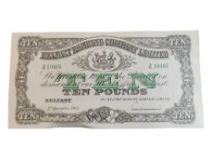 BELFAST BANKING COMPANY £10 BANKNOTE 3 DEL 1963