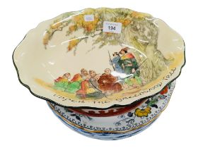 QUANTITY OF ANTIQUE PLATES TO INCLUDE ROYAL DOULTON, JAPANESE BURGESS & LEIGH, RIDGWAY & ASHWORTH