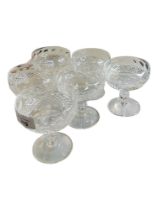 SET OF 6 WATERFORD COLLEEN CHAMPAGNE/COUPE STEMED GLASSES