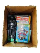 BOX LOT OF FIGURES & GAMES ETC