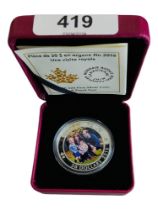 2016 $20 FINE SILVER COIN - A ROYAL TOUR IN BOX WITH CERTIFICATE