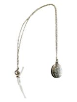 VINTAGE SILVER LOCKET ON CHAIN