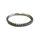 9 CARAT WHITE GOLD DIAMOND SET HALF ETERNITY RING