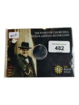 SIR WINSTON CHURCHILL 2015 UK £20 FINE SILVER COIN