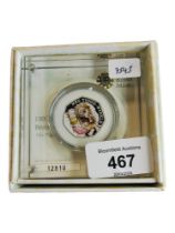 150TH ANNIVERSAEY OF BEATRIX POTTER 2016 MRS TIGGY WINKLE UK 50P SILVER PROOF COIN IN BOX WITH