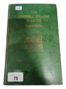 IRISH BOOK: THE CAMPBELL COLLEGE REGISTER 1894-1938