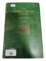 IRISH BOOK: THE CAMPBELL COLLEGE REGISTER 1894-1938