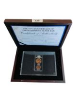 THE 30TH ANNIVERSARY OF THE HALFPENNY SILVER BAR IN BOX WITH CERTIFICATE