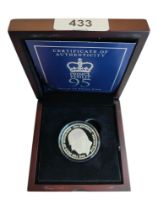 PRINCE PHILLIP SILVER £5 PROOF COIN IN BOX WITH CERTIFICATE
