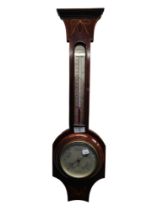 INLAID MAHOGANY BAROMETER