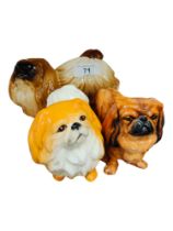 ROYAL DOULTON DOG & 3 OTHERS