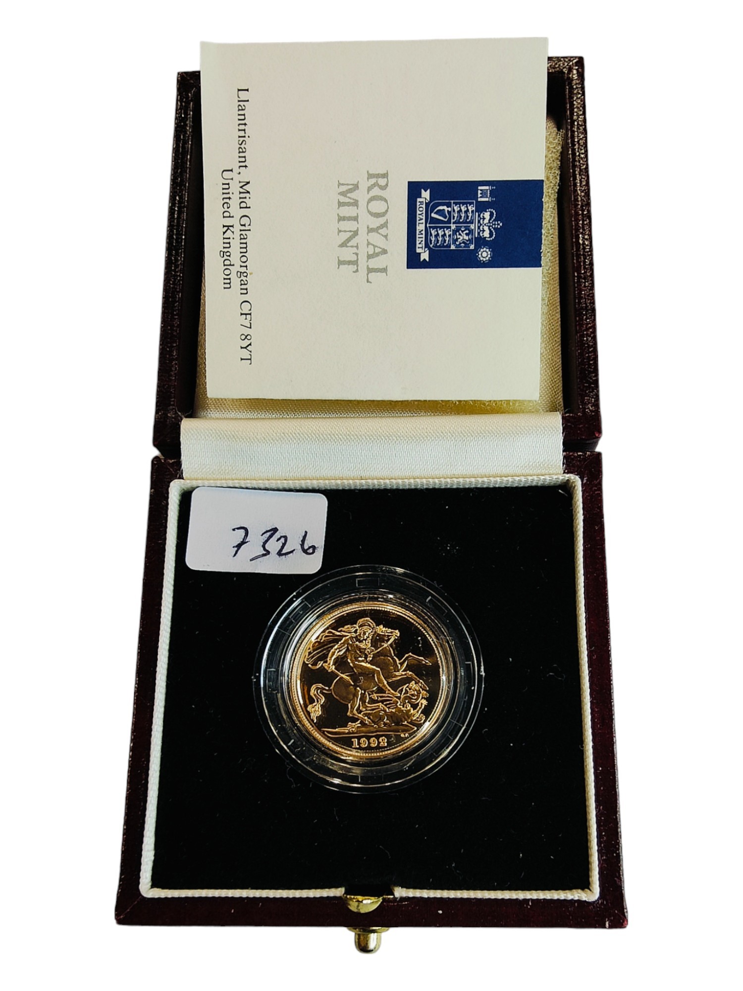 THE 1992 GOLD PROOF SOVEREIGN