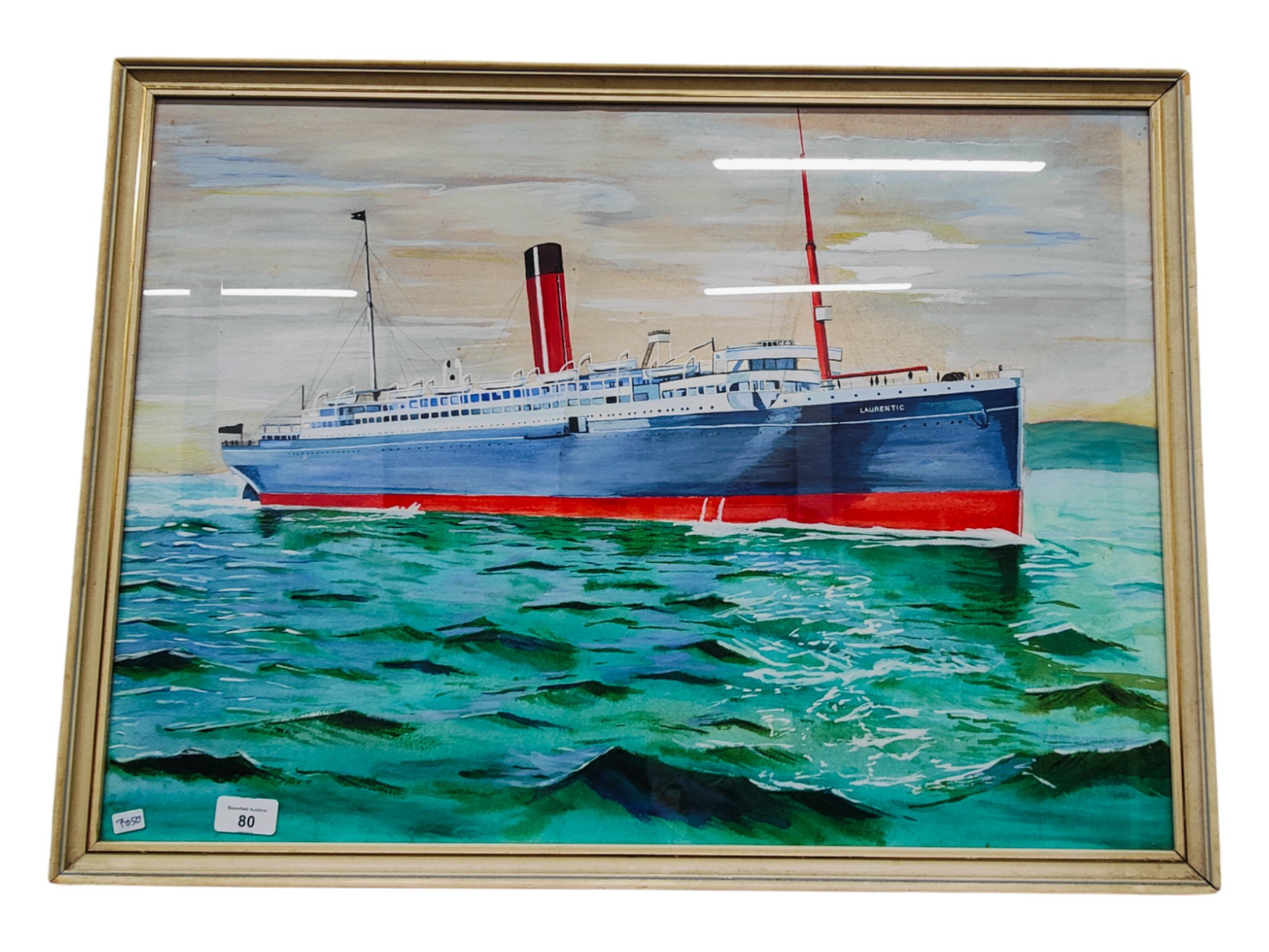 WATERCOLOUR - SHIP LAURENTIC - 67CM X48CM