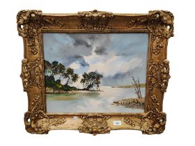 GILT FRAME OIL ON CANVAS