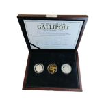 THE FIRST WORLD WAR GALLIPOLI THE COIN SET IN BOX WITH CERTIFICATE