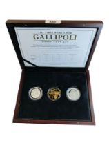 THE FIRST WORLD WAR GALLIPOLI THE COIN SET IN BOX WITH CERTIFICATE