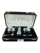 CASED EPNS CRUET SET