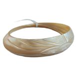 BEAUTIFUL ETCHED MOTHER OF PEARL BANGLE