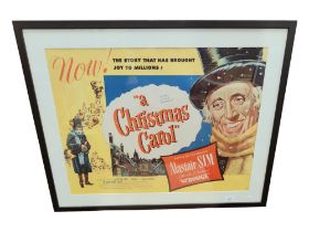BRIAN DESMOND HURST COLLECTION - 'CHIRSTMAS CAROL' POSTER STARRING ALISTAIR SIM. THIS WAS KNOWN IN