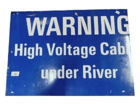 METAL HIGH VOLTAGE WARNING SIGN