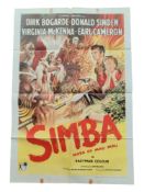 BRIAN DESMOND HURST COLLECTION - MOVIE POSTER - 'SIMBA' (1955)